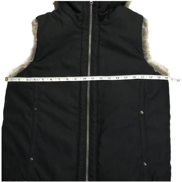 Weatherproof Vest Reversible Faux Fur‎ Outerwear Women's Medium Black Brown Zip - Picture 5 of 12